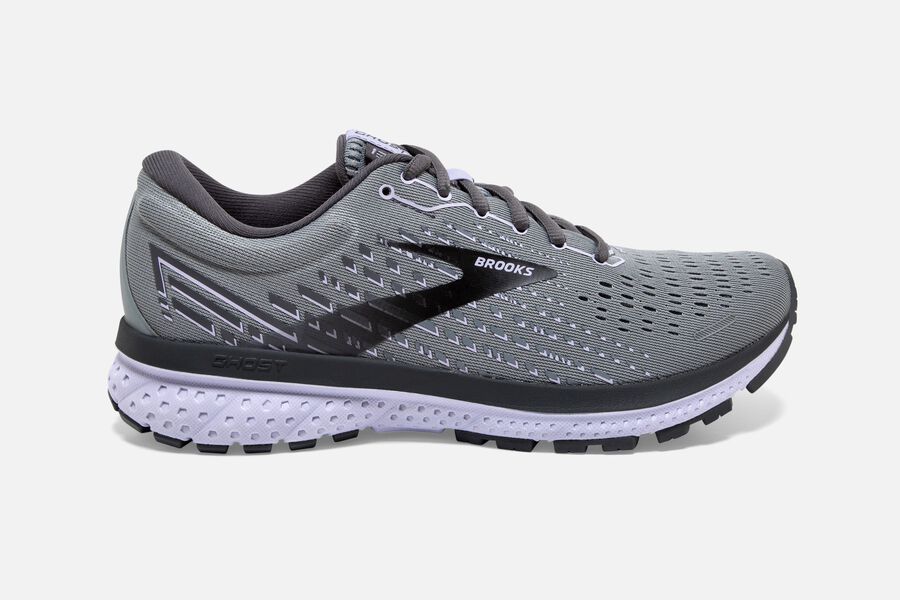 Brooks Running Shoes Womens Grey/Black/Purple - Ghost 13 Road - 5639-LQWVT